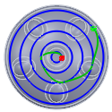渦巻きモードの図 - 円
