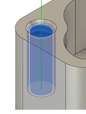 4 つの穴をタップするためのねじの内側の面の選択