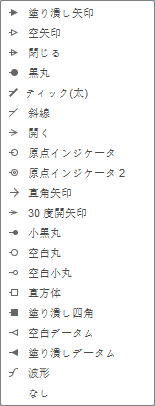 矢印のタイプ