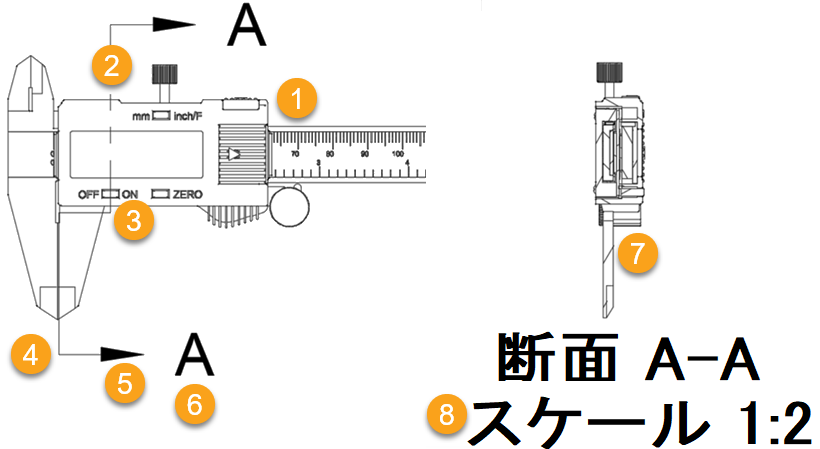 断面ビューの例