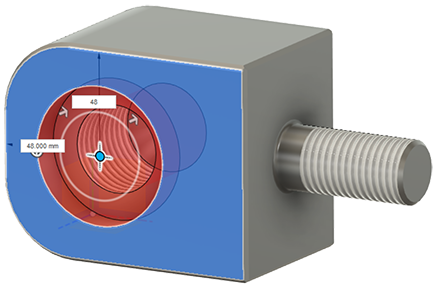 穴フィーチャまたはねじフィーチャを追加する