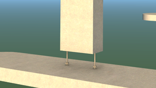 橋脚垂直オフセット パラメータの例(前)