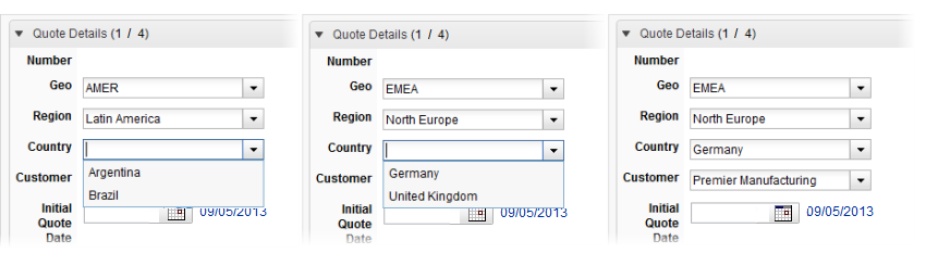 ピックリスト フィルタを使用する
