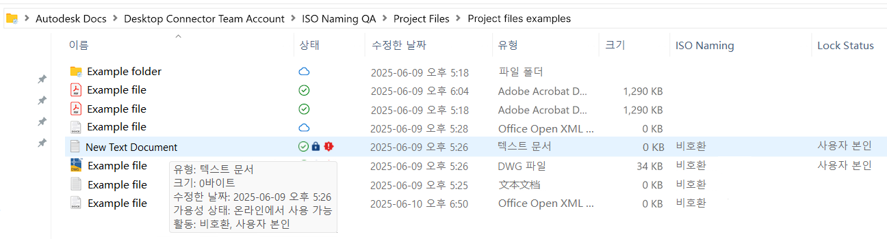 표준 이름 파일 탐색기