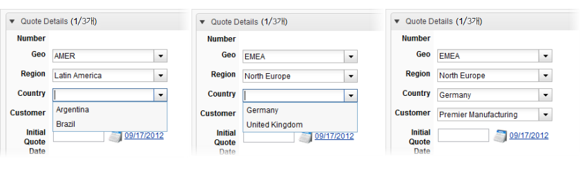 선택 리스트 필터링 사용