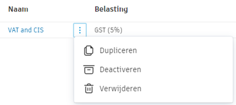 Belastingformule kosten menu Meer