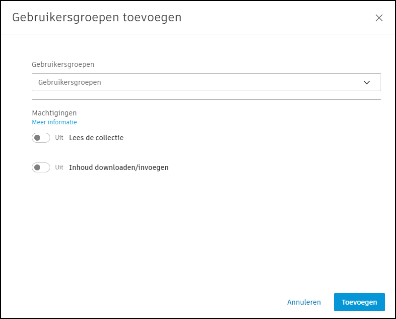 Gebruikersgroep toevoegen