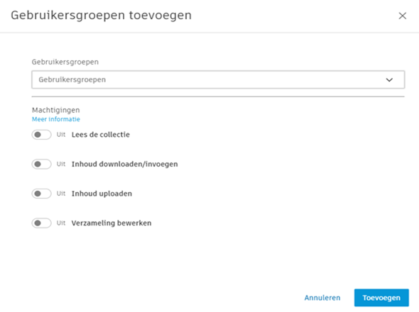 Gebruikersgroepen toevoegen