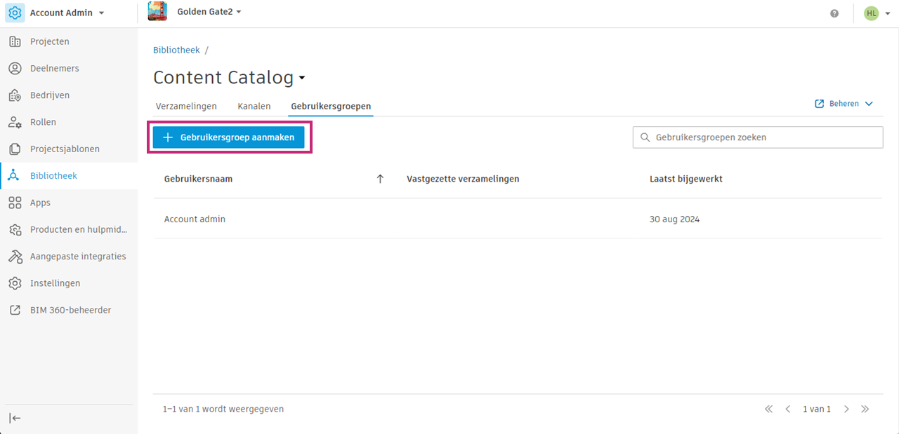 Gebruikersgroep maken
