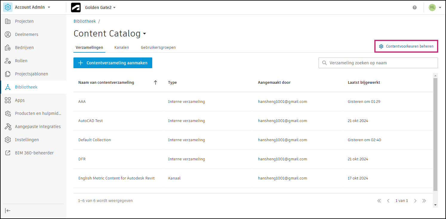 Inhoudsvoorkeuren beheren