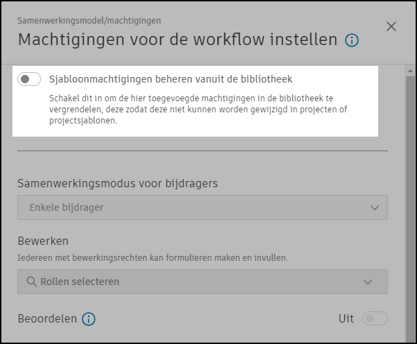 Machtigingen beheren in de bibliotheek