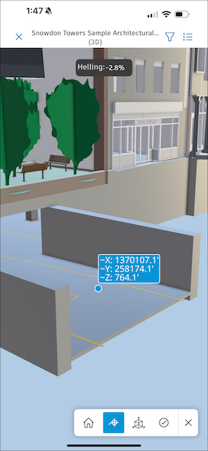 Voorbeeld van spotcoördinaat