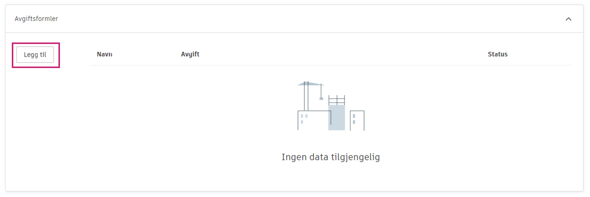Kostnadsinnstillinger for avgiftsformler