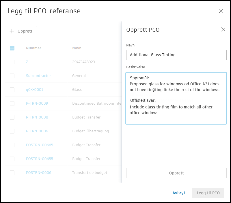 Legg til P-EO-referanse