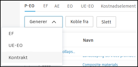 Generer kontrakt-knapp