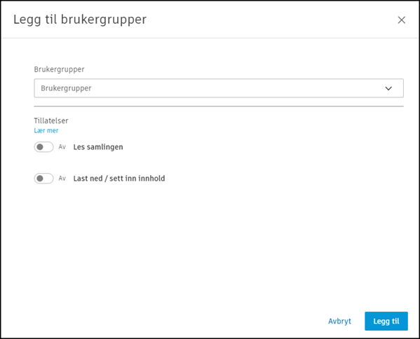 Legg til brukergruppe