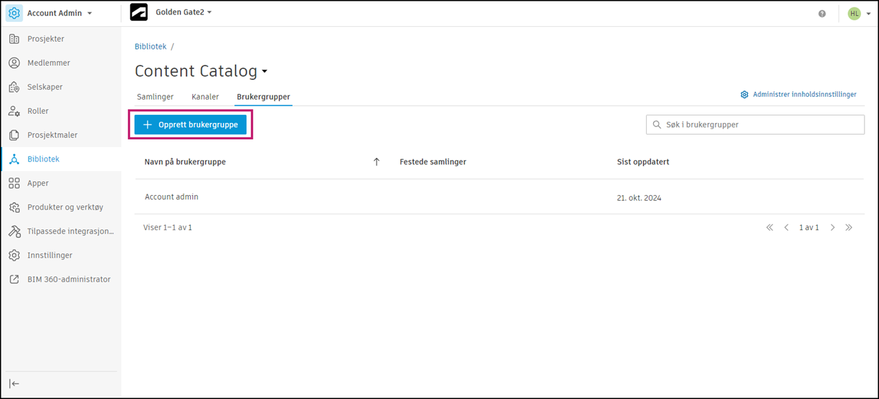 Opprett brukergruppe