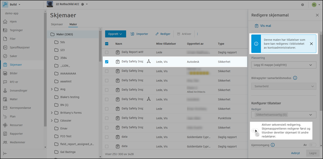 Rediger banner for mal for bibliotekskjema.