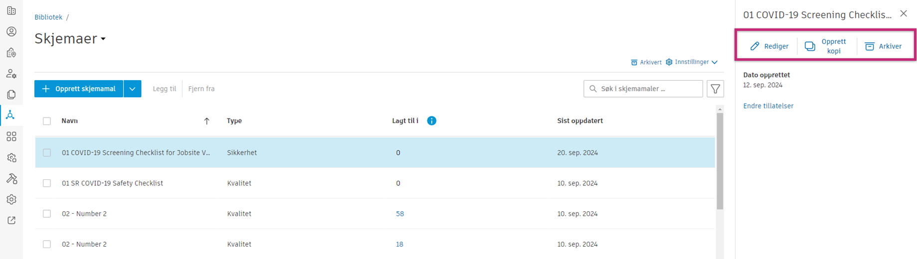 Flere menyalternativer