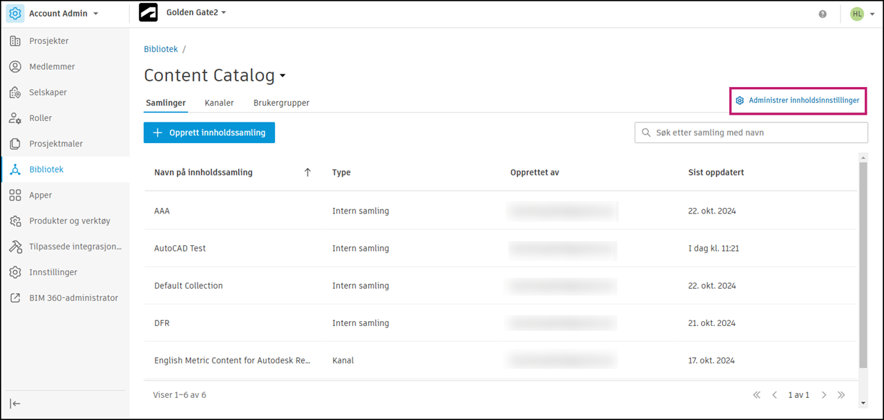 Administrer innholdsinnstillinger