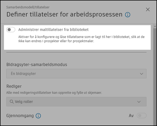 Administrer tillatelser i biblioteket