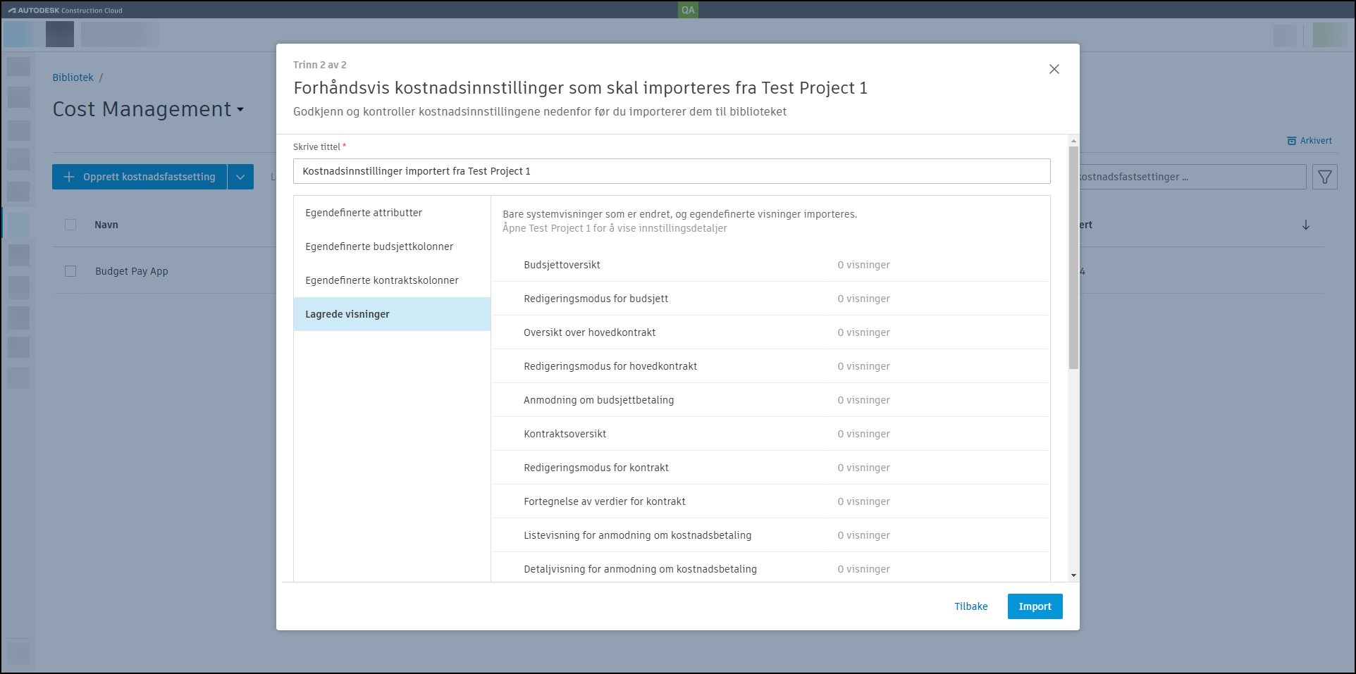  Kostnadsfastsetting for forhåndsvisning
