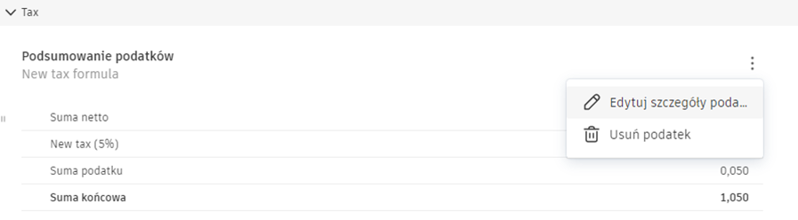 Podatek od kosztów więcej menu
