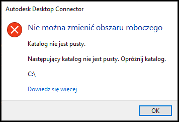 Inicjowanie zmiany obszaru roboczego