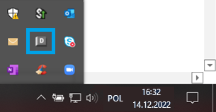 Ikona zasobnika programu Desktop Connector