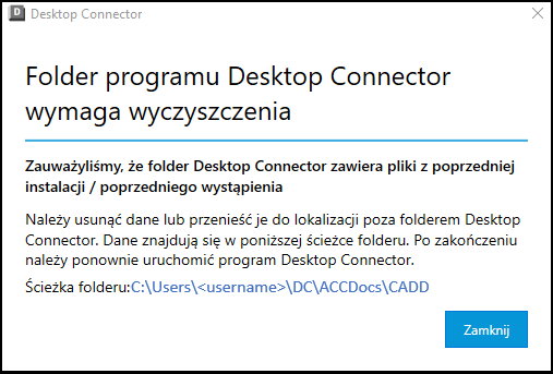 Czyszczenie programu Connector