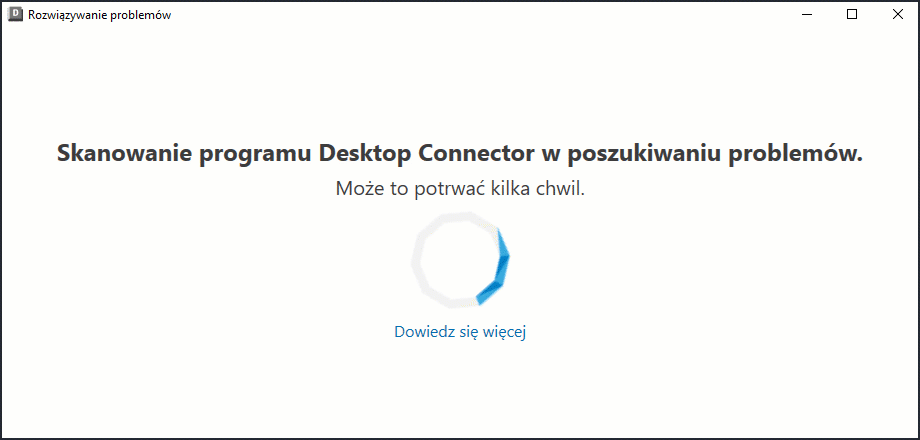 Skanowanie przez Narzędzie do rozwiązywanie problemów w poszukiwaniu niezsynchronizowanych plików