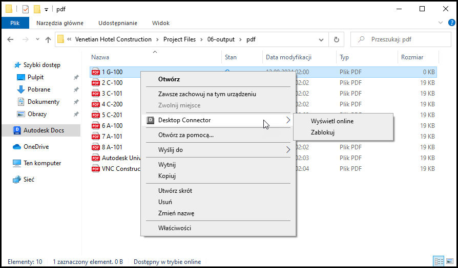 Obraz automatycznego blokowania
