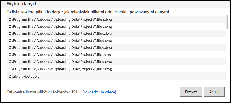 Wyświetlanie odniesień i powiązanych danych
