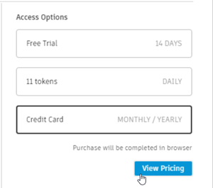 Opcje dostępu — karta kredytowa