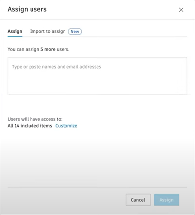 Okno dialogowe Przypisz licencje
