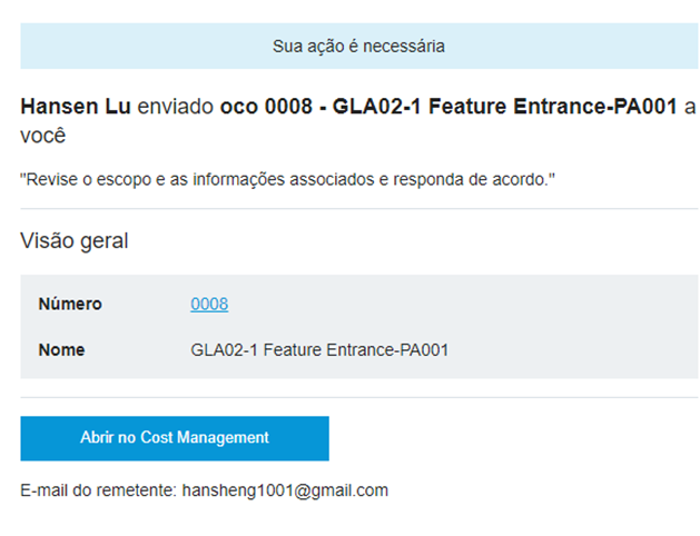 Notificação por e-mail do fluxo de trabalho de aprovação