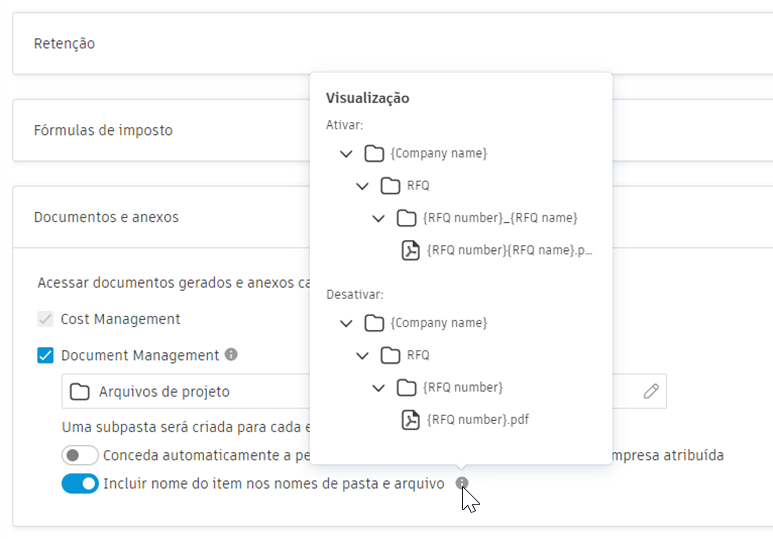 Encurtar nome do documento