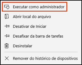 Executar administrador