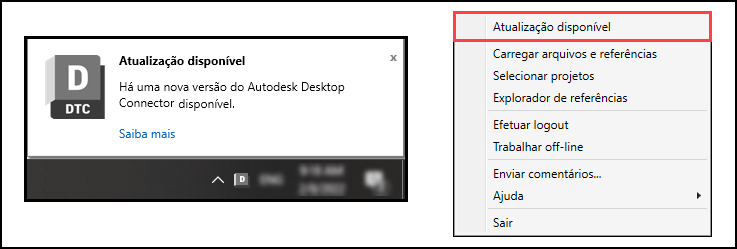Atualizações de notificação