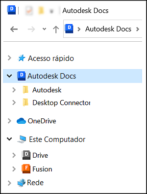 Imagem da vista da unidade do Docs