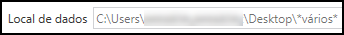 Localizações de arquivo