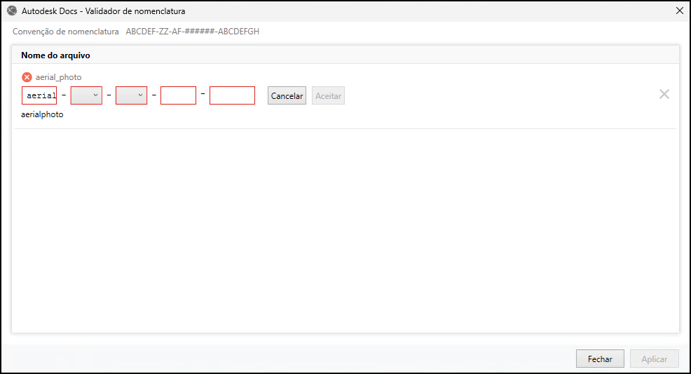 Validador de nomenclatura