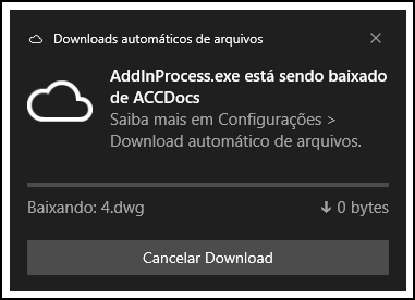 Mensagem de erro do DC AddinProcess.exe