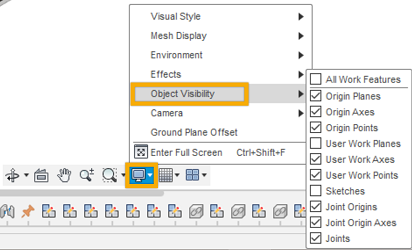 visibilidade do objeto