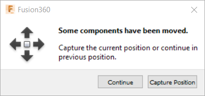 caixa de diálogo prompt de posição de captura