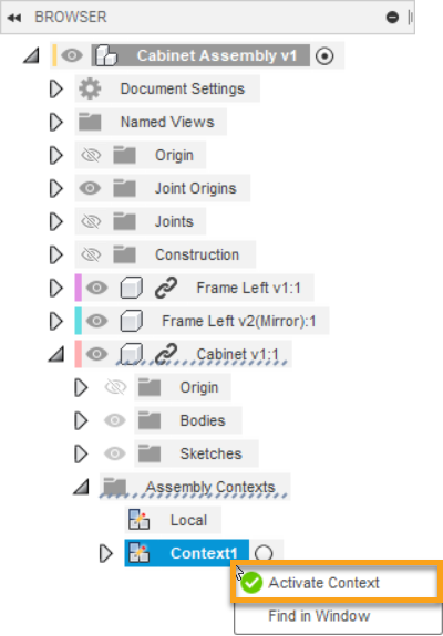 Ativar contexto - Navegador