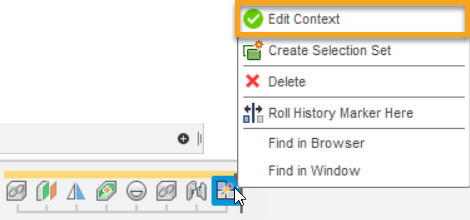 Editar contexto - Linha do tempo