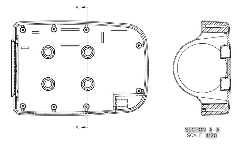 exemplo de vista de corte completo