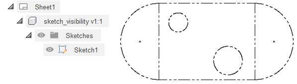 exemplo de visibilidade do esboço