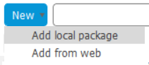 Adicionar pacote local
